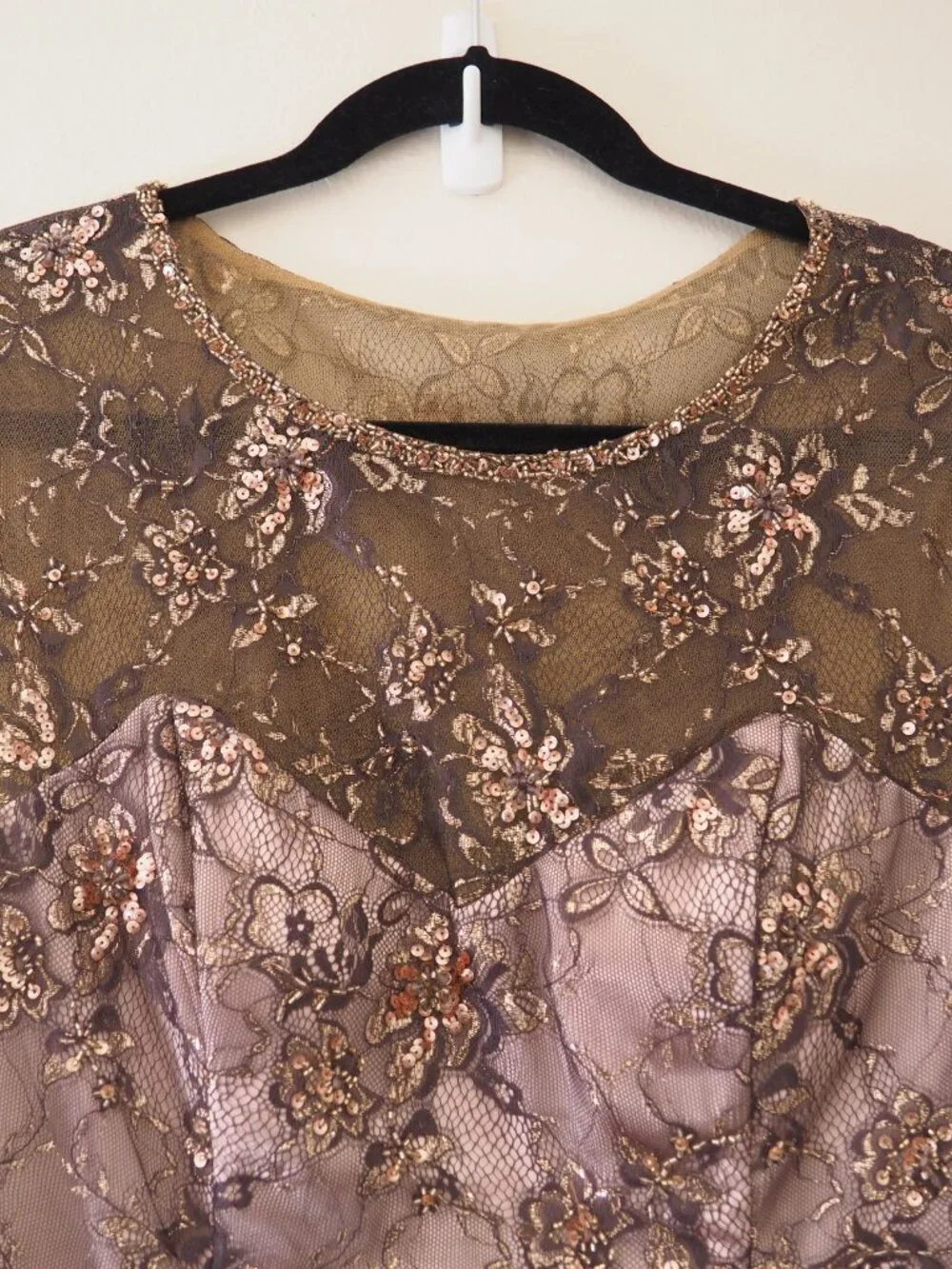 Sue Wong Nocturne Sleeveless Lace Dress sz 8 - Picture 4 of 8